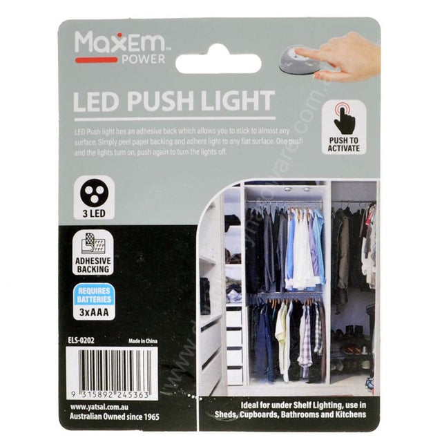 MaxEm 3LED Adhesive Push Light ELS - 0202
