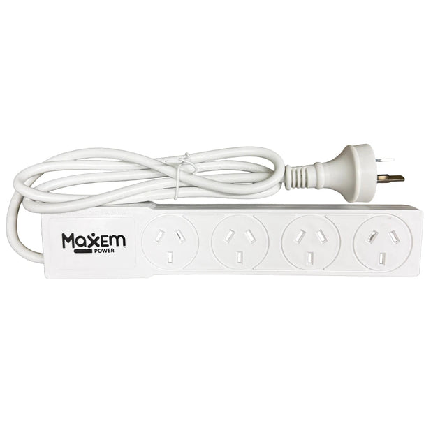 MaxEm 4 way Power Board 10A With Overload Protection White ELS - 0164