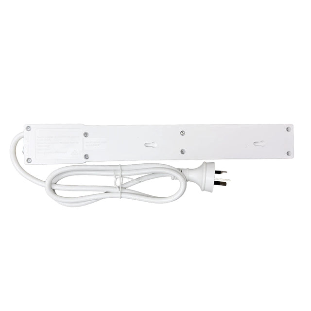 MaxEm 6 Way Power Board 10A With Overload Protection White ELS - 0165