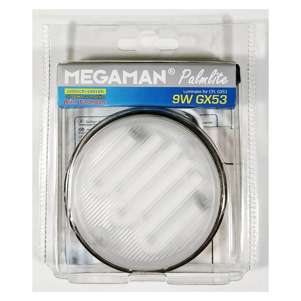 MEGAMAN Compact Fluorescent Light Bulb GX53 240V 9W W/W