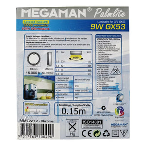 MEGAMAN Compact Fluorescent Light Bulb GX53 240V 9W W/W