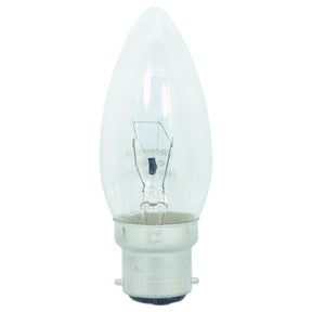 Mirabella Candle Incandescent Light Bulb B22 240V 25W Clear 2Pcs
