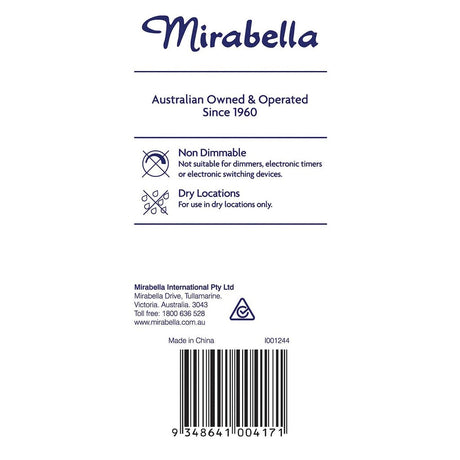 Mirabella GLS Filament LED Light Bulb E27 4W W/W I001244