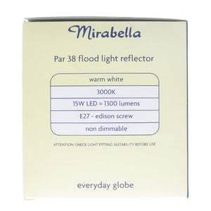 Mirabella PAR38 Reflect LED Light Bulb E27 240V 15W W/W