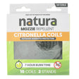 natura Citronella Mosquito Coils 7HR 10Pcs HOM - 749