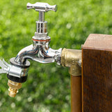 neta Solid Brass Plain Tap Adaptor Fits 12mm Hose to 15mm Outlet