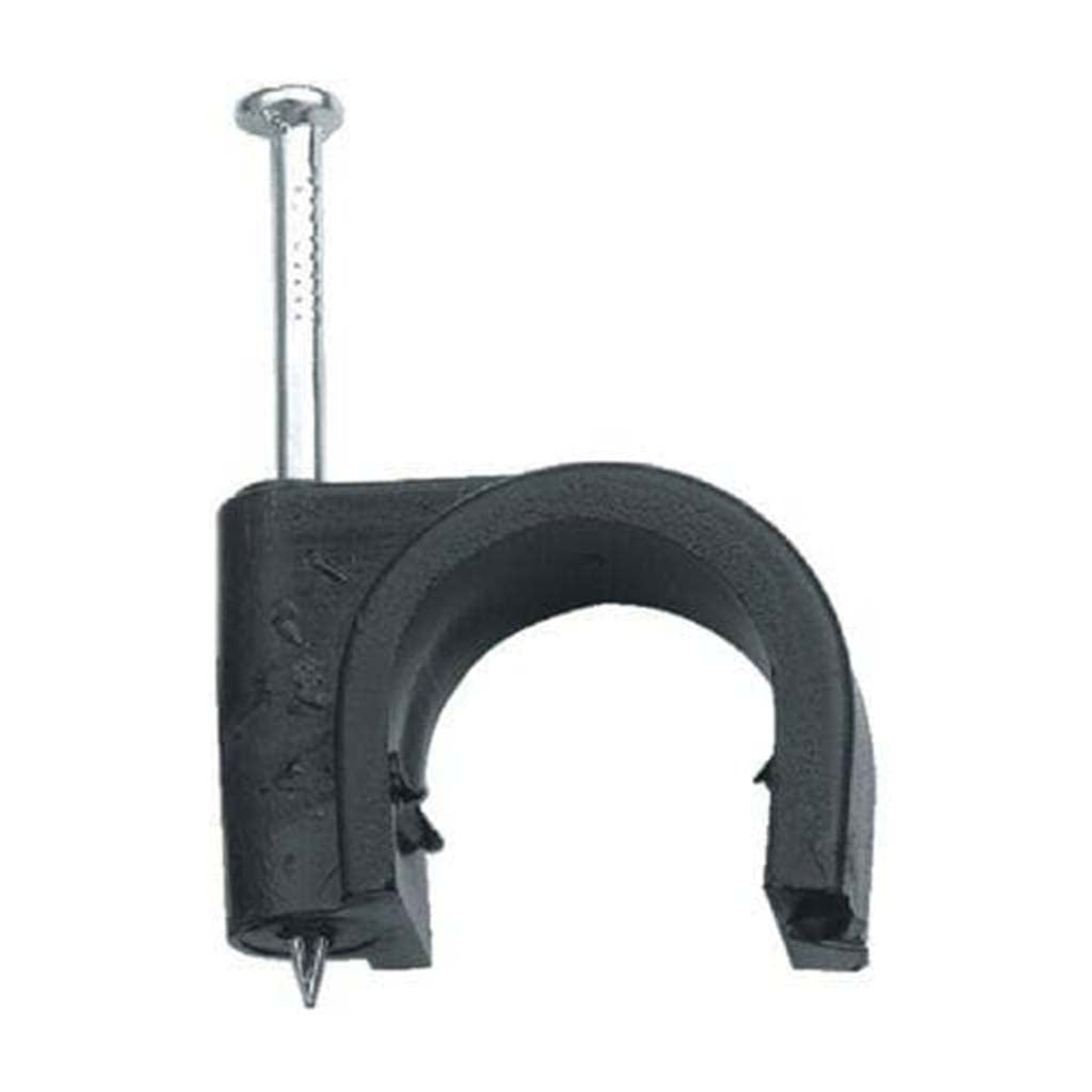 Poly Saddle Clip With Nail 13mm