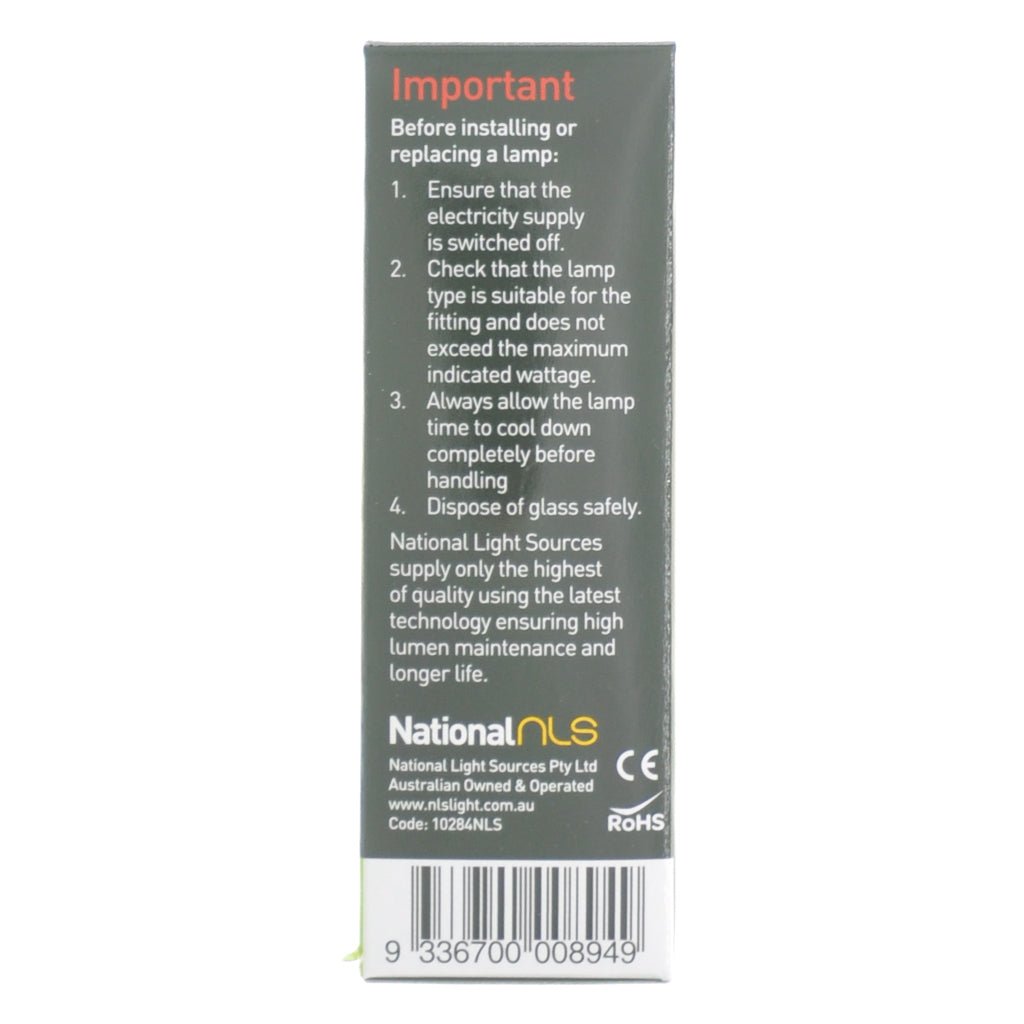 nls Candle Halogen Light Bulb E14 240V 18W Frost 10284NLS