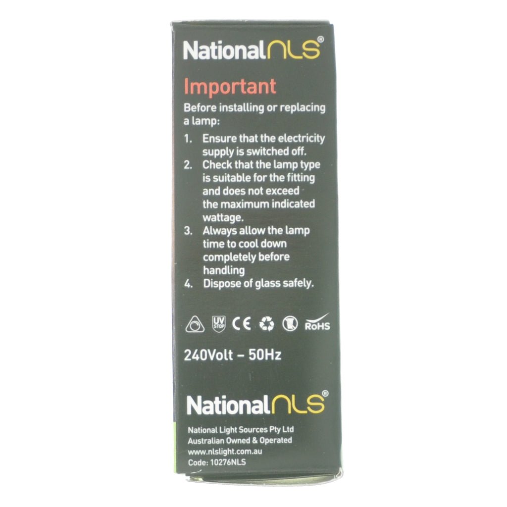 nls Candle Halogen Light Bulb E14 240V 28W Clear