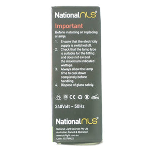 nls Candle Halogen Light Bulb E14 240V 28W Clear