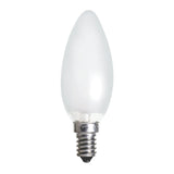 nls Candle Halogen Light Bulb E14 240V 28W Frost