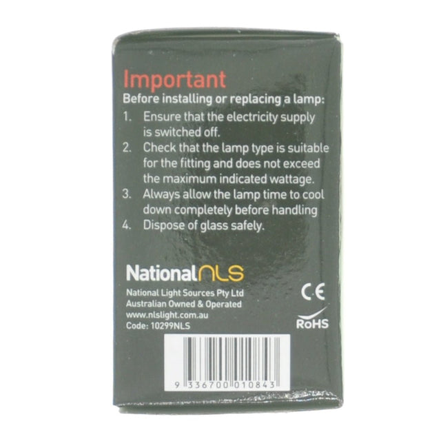 nls Fancy Round Halogen Light Bulb B22 240V 28W Frost 10299NLS