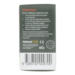 nls GLS Halogen Light Bulb E27 240V 28W Clear 10327NLS