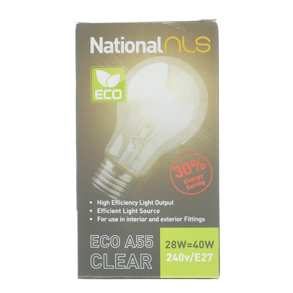 nls GLS Halogen Light Bulb E27 240V 28W Clear 10327NLS
