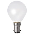 nls Fancy Round Halogen Light Bulb B15 240V 28W Frost 10302NLS
