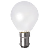 nls Fancy Round Halogen Light Bulb B15 240V 28W Frost 10302NLS