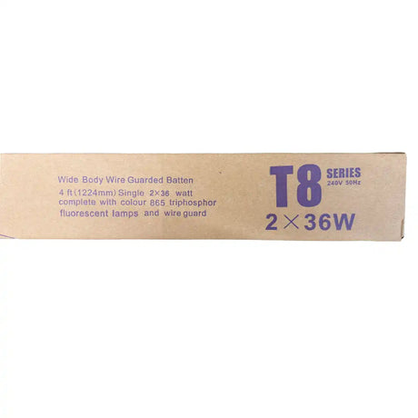 nls Wide Body Wire Guarded T8 Batten 2x36W/865 20203nls