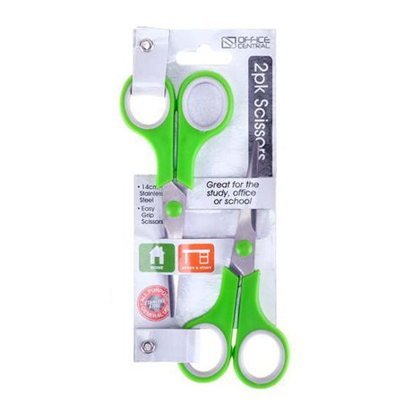 Office Central Stainless Steel Scissors 14cm 2Pcs 222292