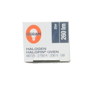 OSRAM Bi - Pin Halopin Oven Halogen Light Bulb 350°C G9 230V 25W 66725