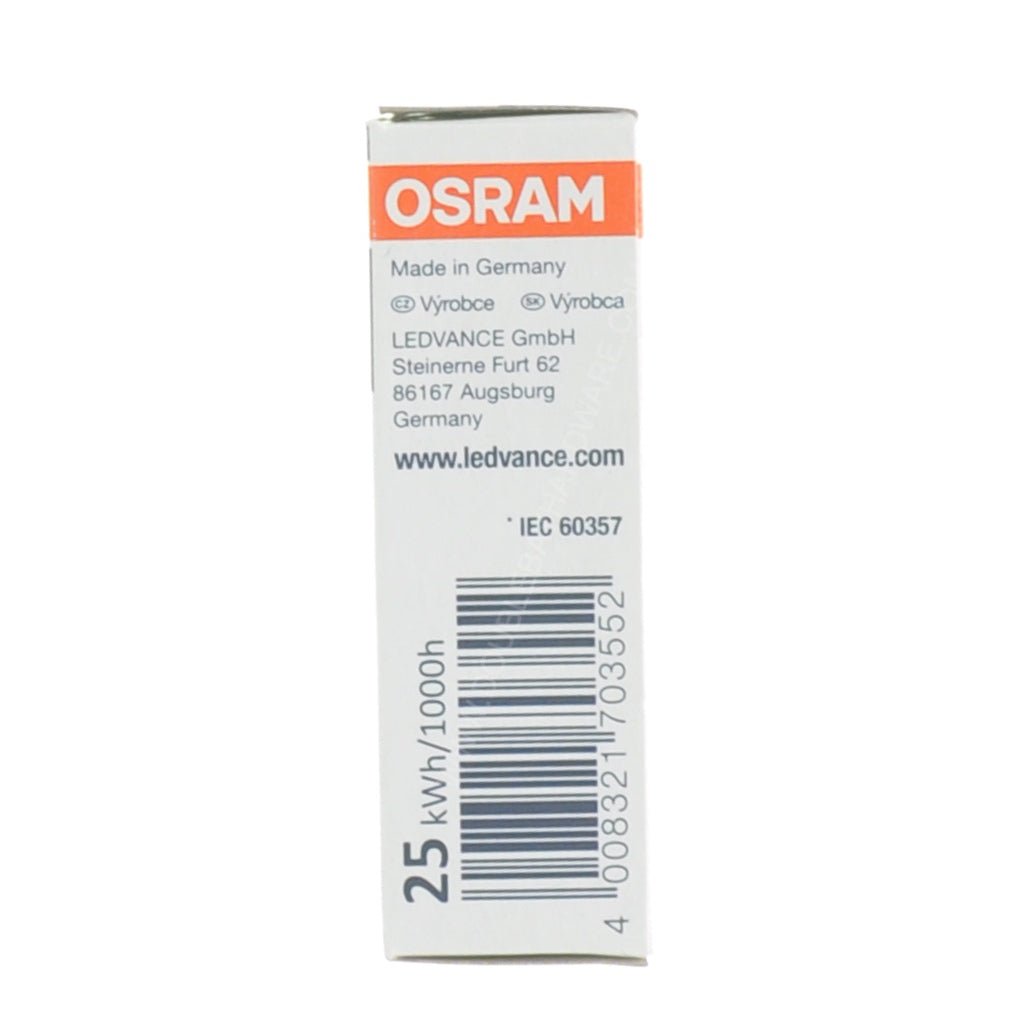 OSRAM Bi - Pin Halopin Oven Halogen Light Bulb 350°C G9 230V 25W 66725
