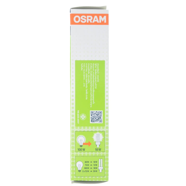 OSRAM DULUX D Lumilux Compact Fluorescent Light Bulb G24d - 2 18W/840