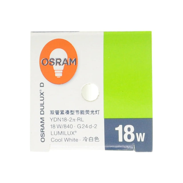 OSRAM DULUX D Lumilux Compact Fluorescent Light Bulb G24d - 2 18W/840
