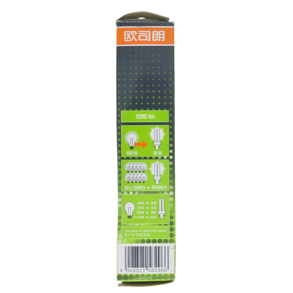 OSRAM DULUX D/E Compact Fluorescent Light Bulb G24q - 2 18W/840