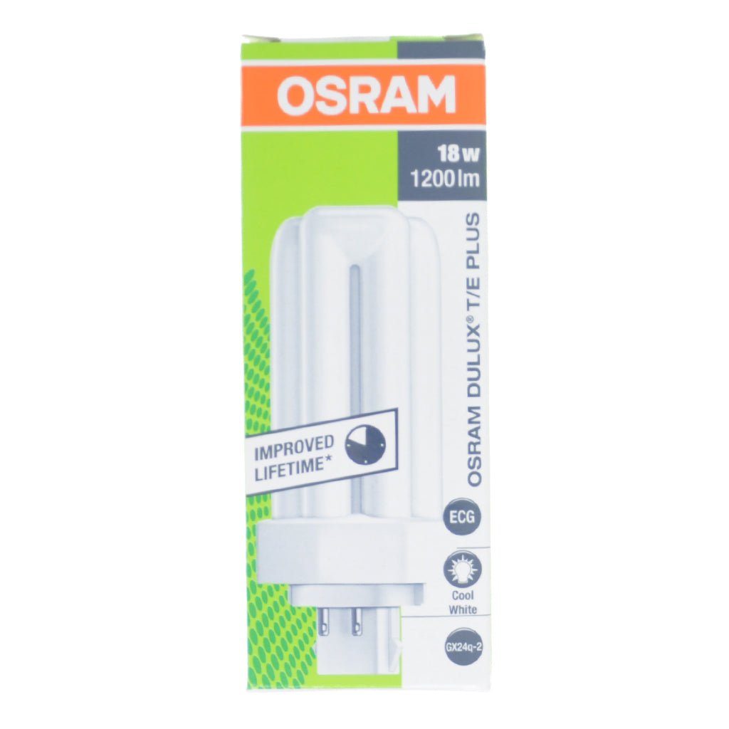 Osram Dulux T/E Plus Compact Fluorescent Light Bulb GX24q - 2 18W/840