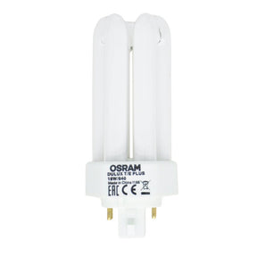 Osram Dulux T/E Plus Compact Fluorescent Light Bulb GX24q - 2 18W/840