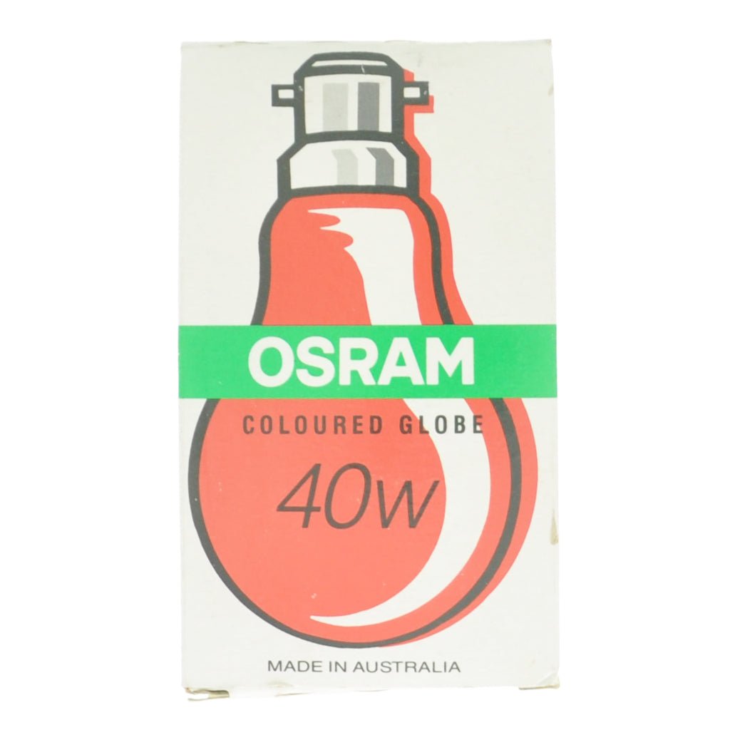 Osram GLS Coloured Incandescent Light Bulb B22 240V 40W Red