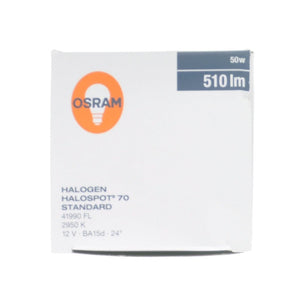 OSRAM HALOSPOT 70 ALU Halogen Light Bulb BA15d 12V 50W 24° 41990FL