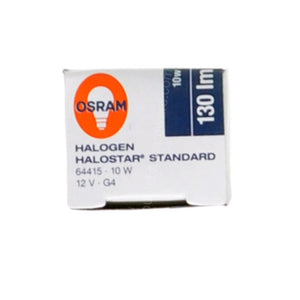 OSRAM HALOSTAR Bi - Pin Halogen Light Bulb G4 12V 10W Clear 64415