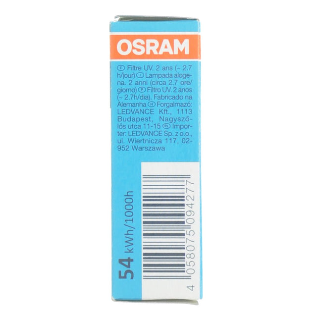Osram Halostar Bi - Pin Halogen Light Bulb GY6.35 12V 50W