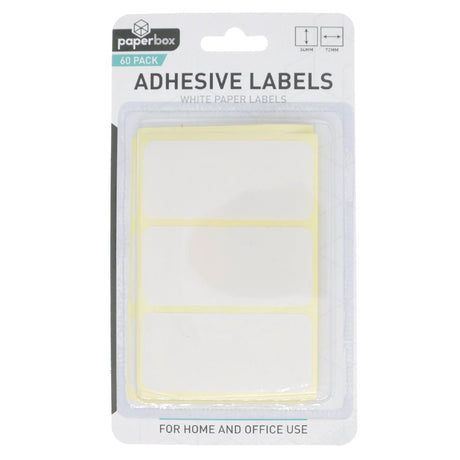 paperbox White Paper Labels 60Pcs ST - 079