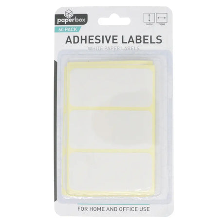 Pack of adhesive labels with a white background
