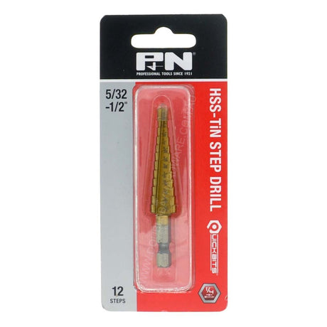 P&N HSS - Tin Step Drill 5/32 - 1/2" 149010032