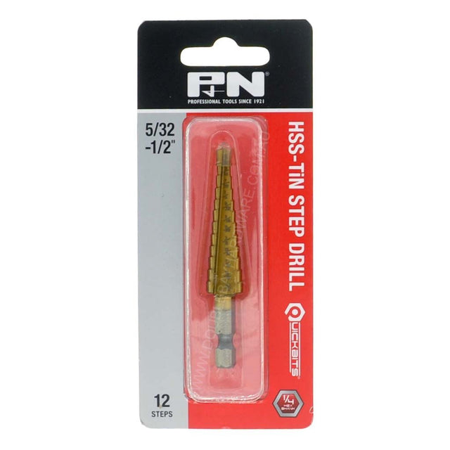 P&N HSS - Tin Step Drill 5/32 - 1/2" 149010032