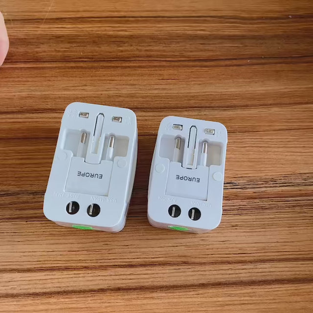 All in One Universal International Travel Adapter With 2 USB Ports