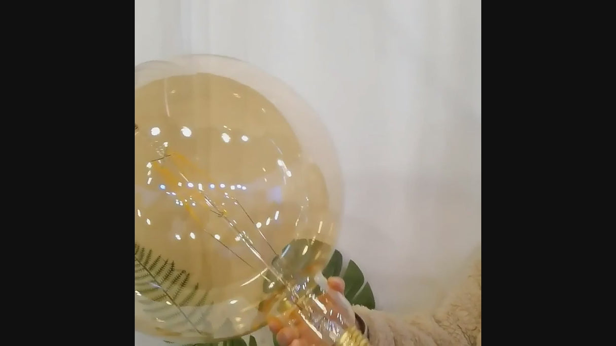 G380 Giant Size Filament Spherical LED Light Bulb E40 240V 6W W/W