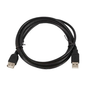 Black USB cable coiled on a white background