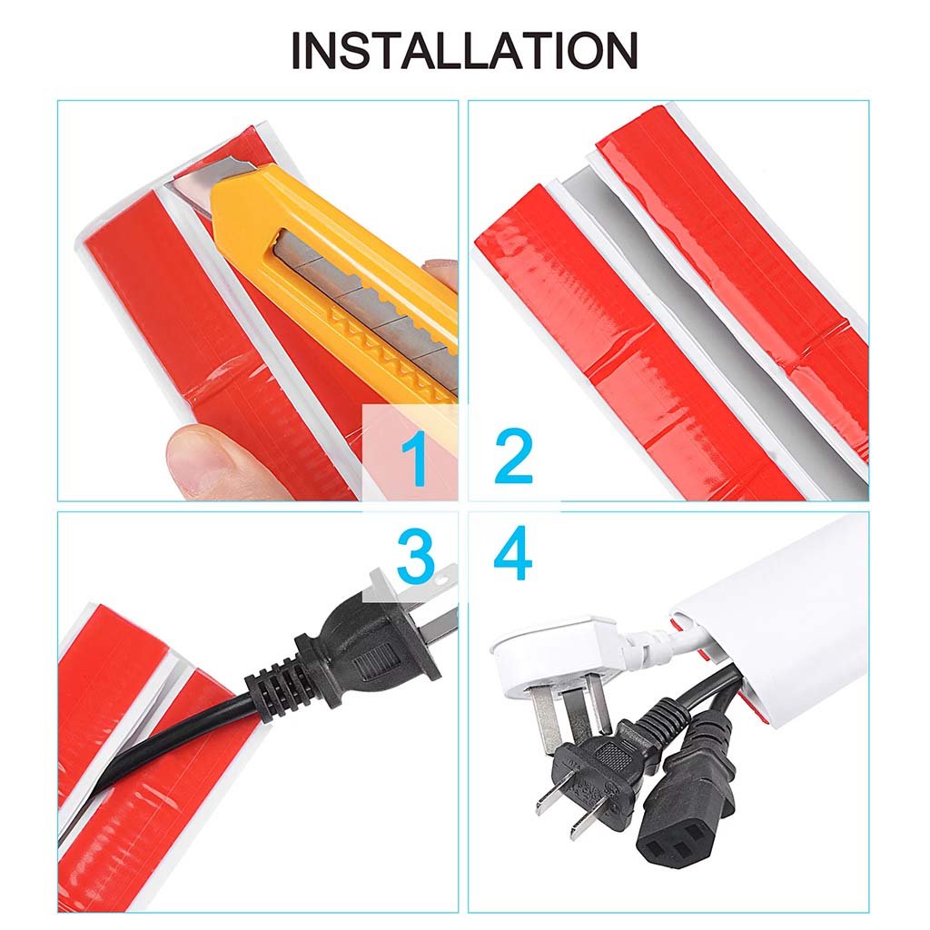 PVC Flexible Self Adhesive Cable Cover White