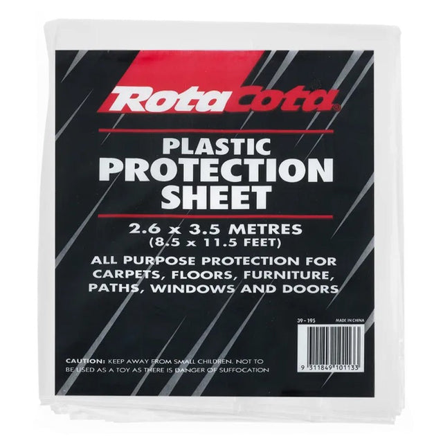 RotaCota Plastic Protection Drop Sheet 2.6X3.5m 10113R