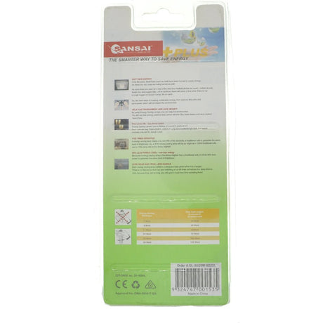 SANSAI Energy Saving 3U Light Bulb B22 240V 20W D/L