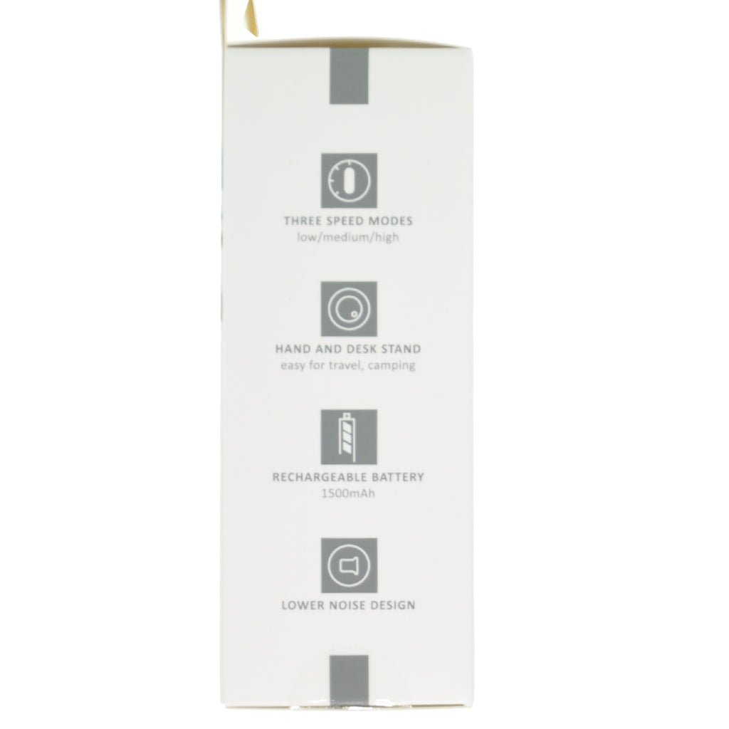 Sansai Hand Held Portable Fan 3 Speed Rechargeable FAN - 0419