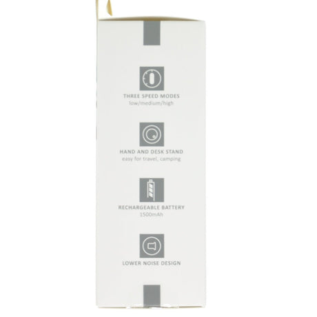 Sansai Hand Held Portable Fan 3 Speed Rechargeable FAN - 0419