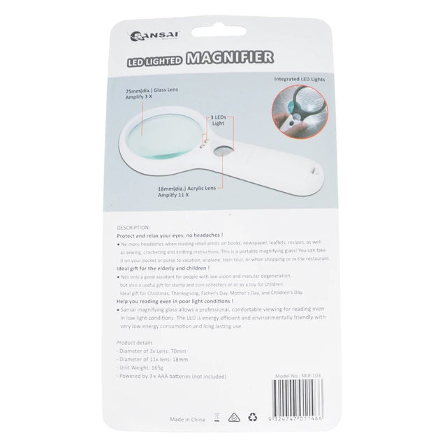Sansai LED Magnifier 3X/11X MIR - 103