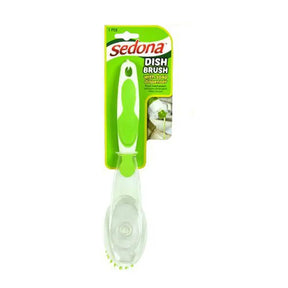 Sedona dish brush with soap dispenser on a white background