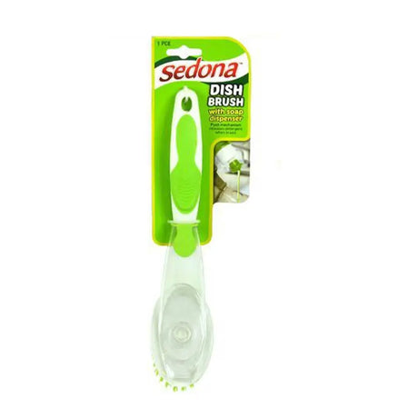 Sedona dish brush with soap dispenser on a white background