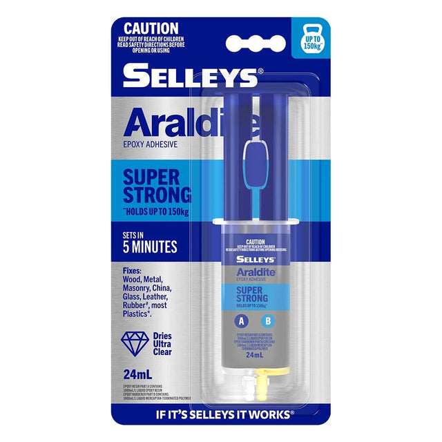 SELLEYS Araldite Epoxy Adhesive 5 Minute 150Kg 24ml