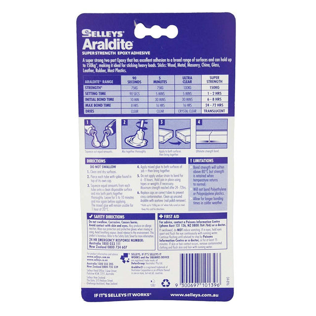 SELLEYS Araldite Epoxy Adhesive Glue Super Strength 35ml
